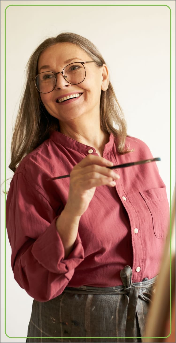 Woman painting
