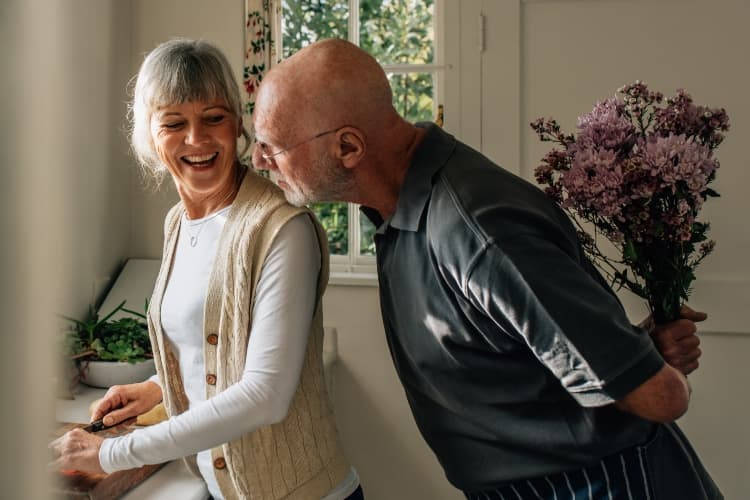 Happy couple in the kitchen